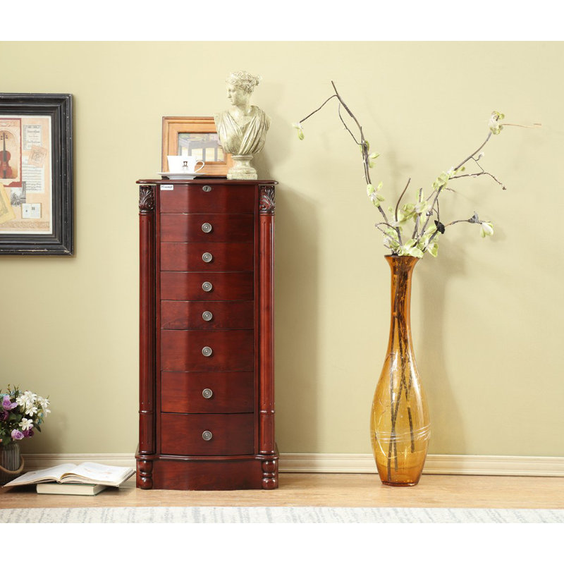 Mixcept Cherry Free Standing Jewelry Armoire with Mirror Wayfair